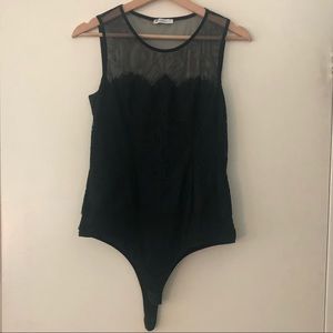 Motivi sleeveless embroidered bodysuit